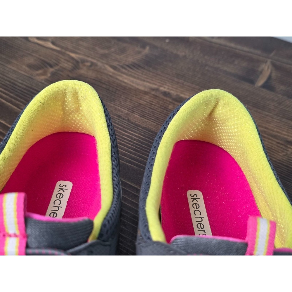 Skechers Flex Women's Sneakers Size 10 Gray Pink White Slip On Running Shoes - Picture 13 of 15